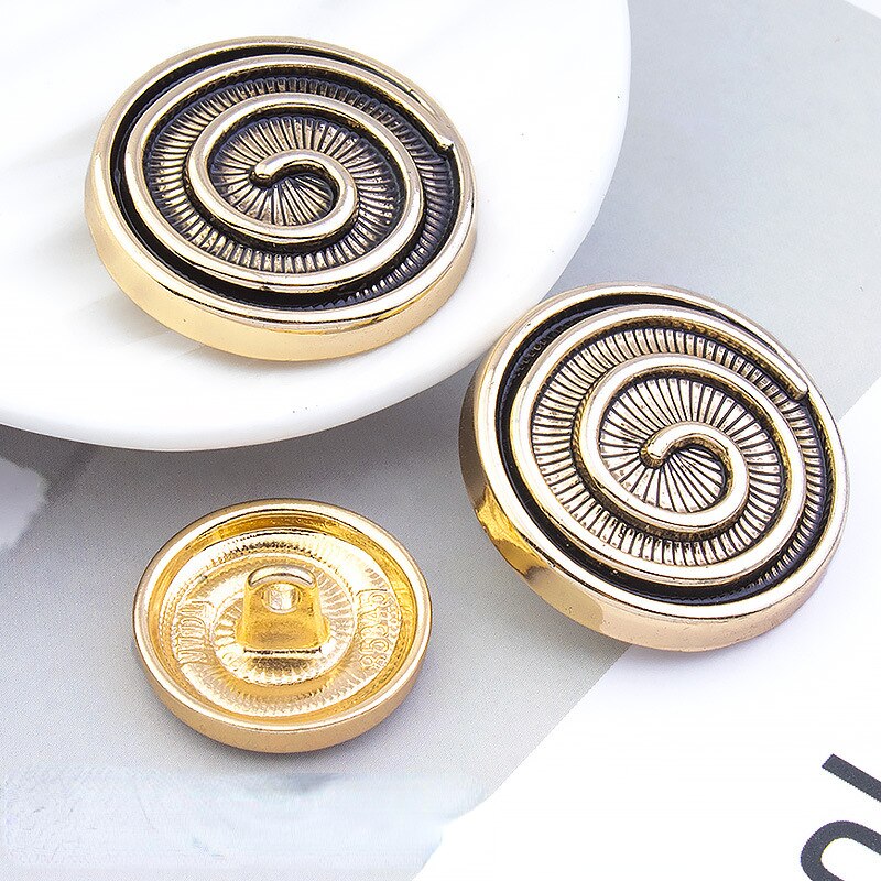 Retro Pearl Gold Metal Button Rhinestones Coat Buttons for Women DIY  Clothing Suit Sewing Sew on Botones Accessories-14-15MM 2pcs :  : Home & Kitchen