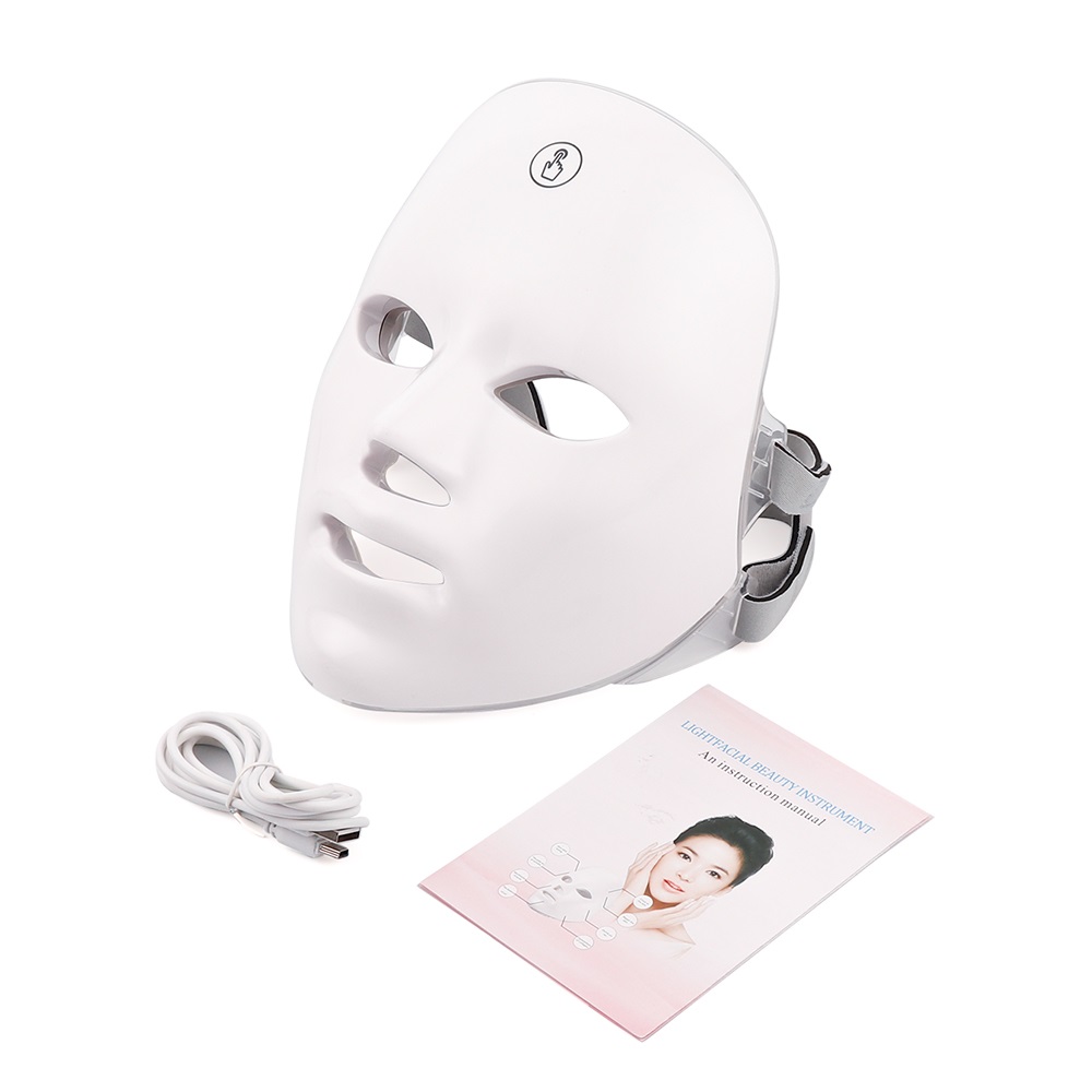 foreverlily Facial LED Mask 7 Colors LED Photon Therapy Beauty Mask Skin Rejuvenation Lifting Anti Dark Spot Device