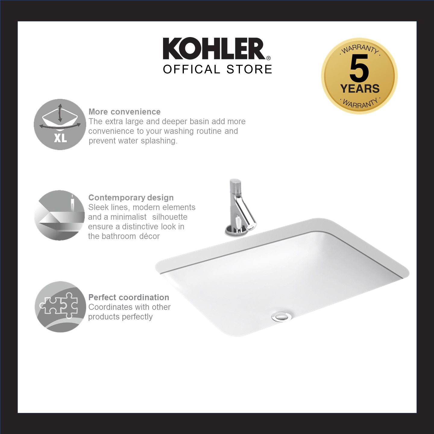 (Bulky) KOHLER FOREFRONT UNDERCOUNTER , 2949T0 Lazada Singapore