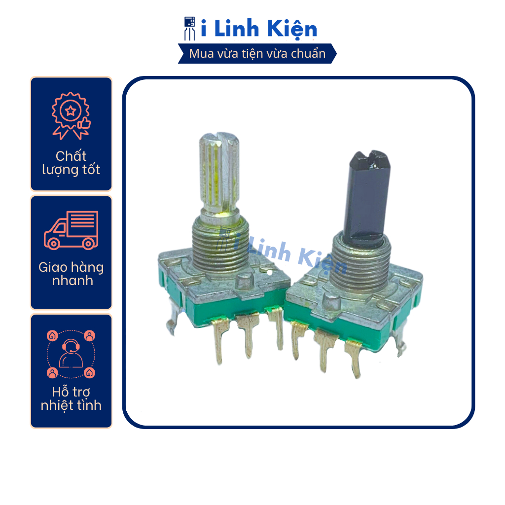 Công tắc volume vô cấp EC16 15mm 3 chân