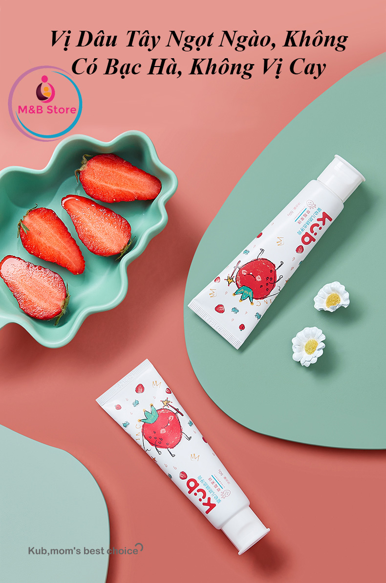 Kem Đánh Răng Cho Bé, Flo Thấp 0.05%, Tuýp 50g - KUB