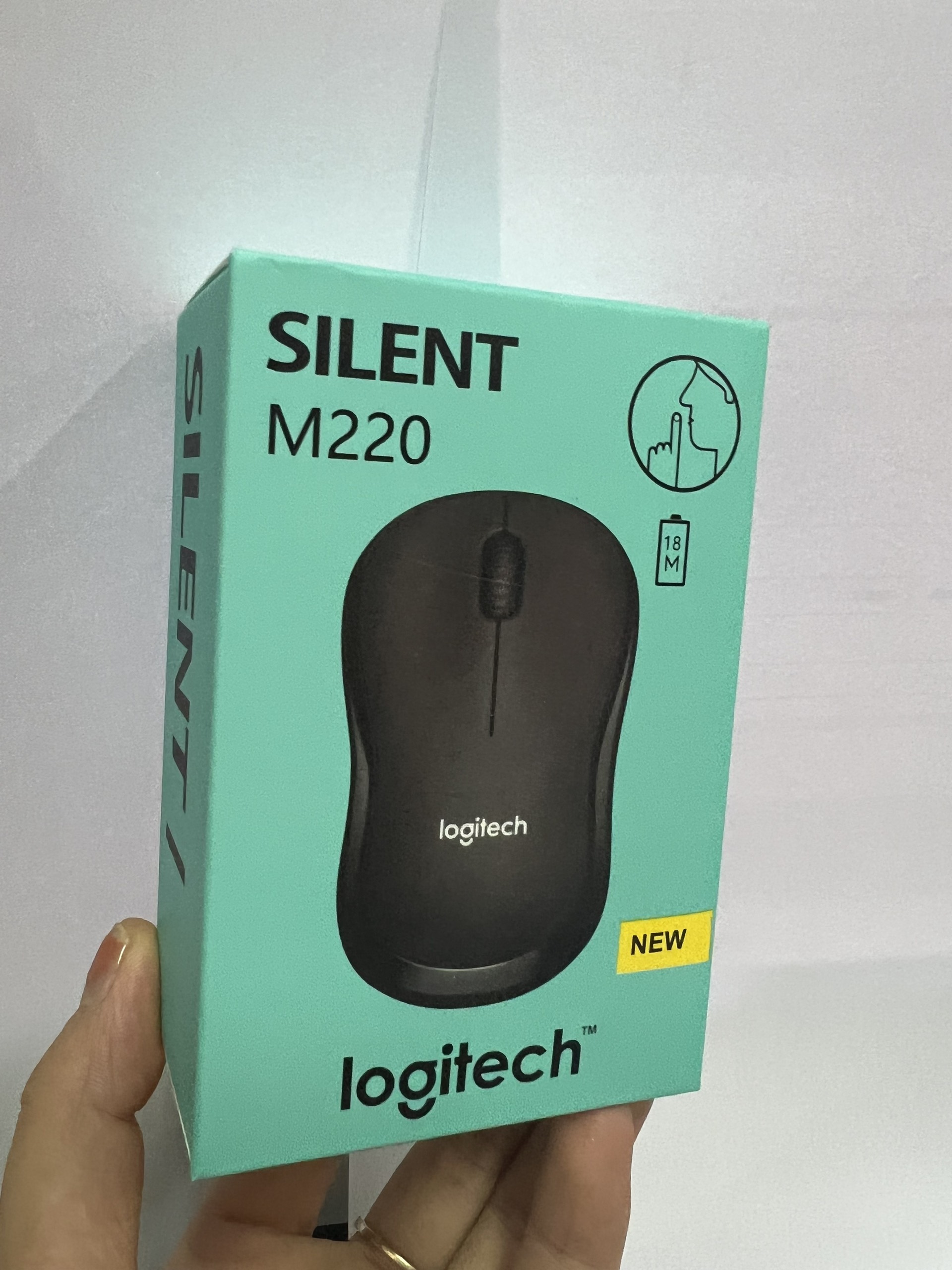 Chuột Logiteche M220 không dây Sient Click siêu bền giảm tiếng ồn Tặng kèm pin