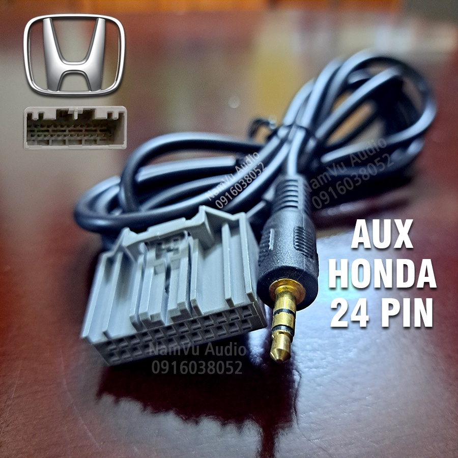 AUX 24PIN - Dây Jack Aux cho đầu CD HONDA - CRV và CIVIC