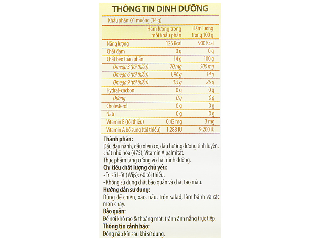 Dầu Ăn Meizan Gold - Chai 2L