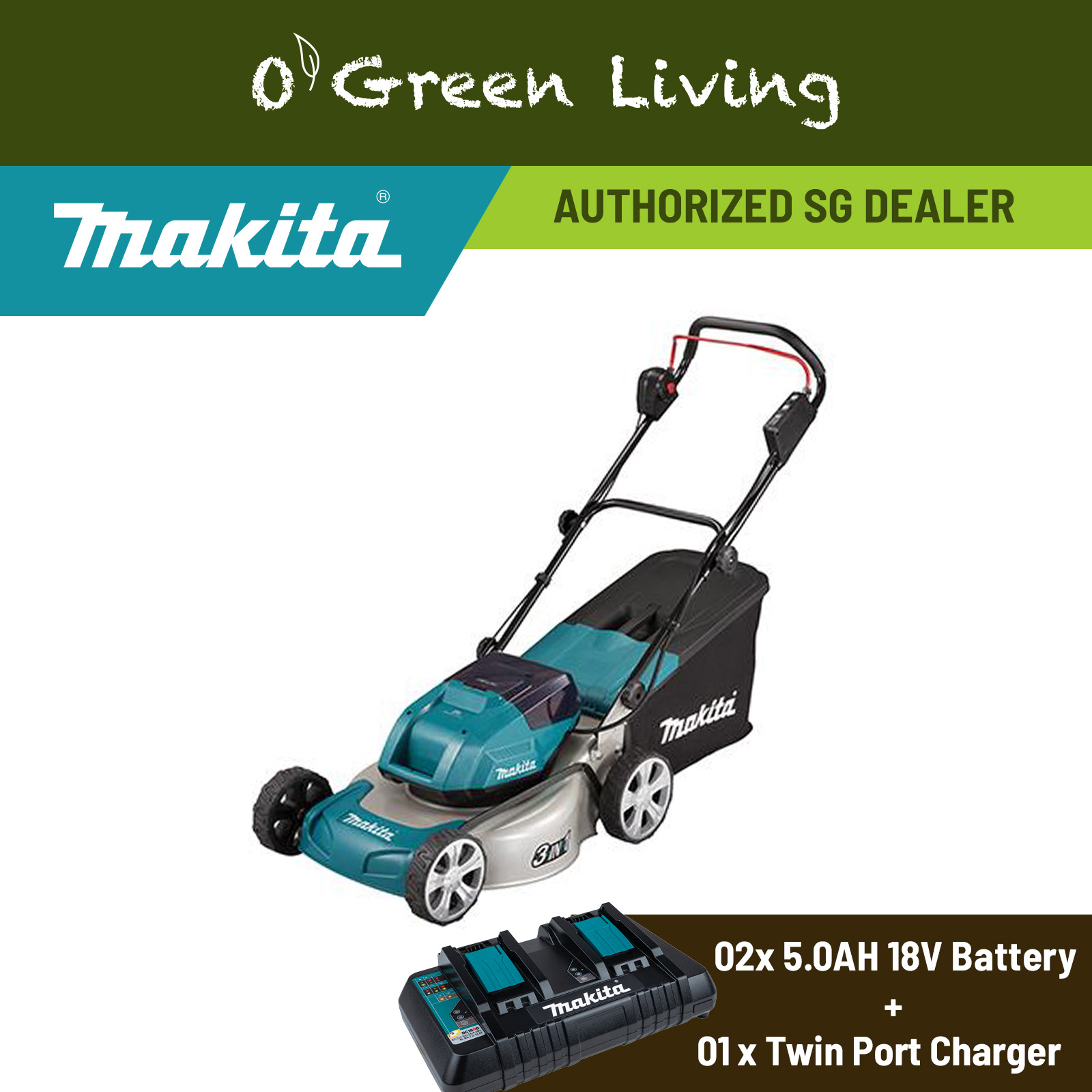 Makita DLM460Z 460mm Cordless Lawn 