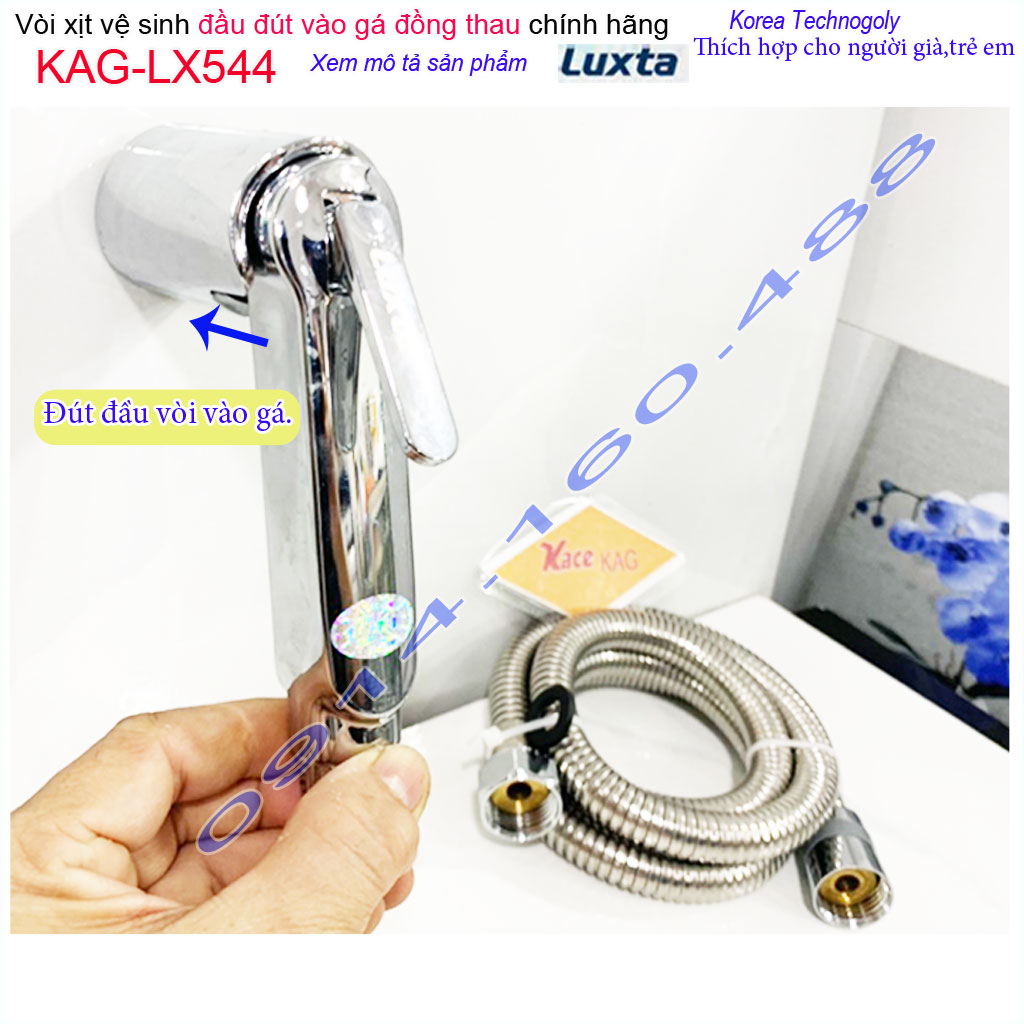 Vòi xịt vệ sinh Luxta KAG-LX544, Vòi xịt thân tròn xịt mạnh tia nước thẳng xịt siêu sạch sử dụng siêu bền