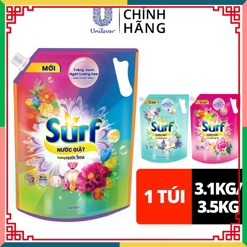 Nước giặt Surf túi 3.3kg/3.1L