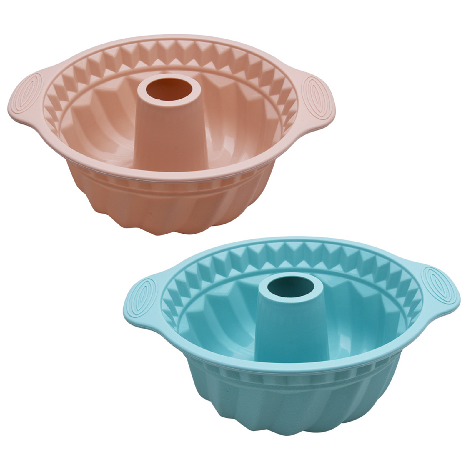 Romaine Food-grade Silicone Mold Versatile Silicone Baking Mold Flexible Non-stick Silicone Cake Mold Food-grade Baking Mold for Home Kitchen Bakery 2pcs Set Ideal