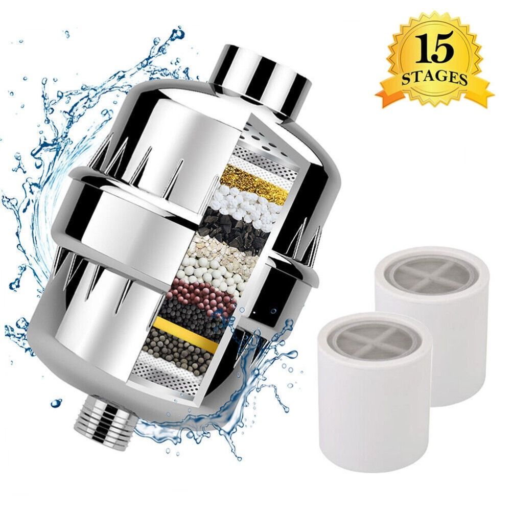 ZIDRYR SHOP Universal Chlorine Removal Water Purifier 15 Stages Softener Shower Head Filter Hard Water Purification