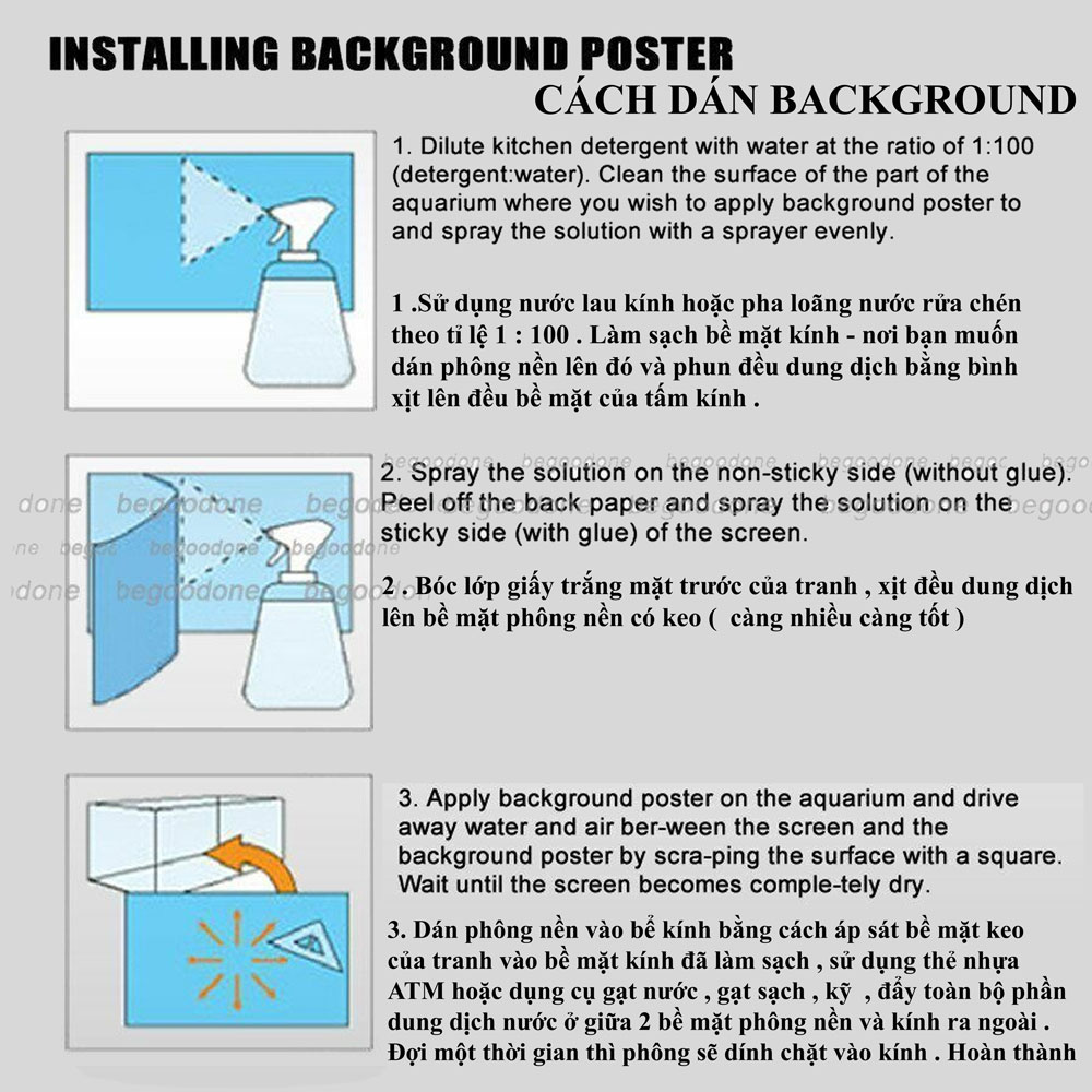Phông Nền Bể Cá - Decal ADA , BACkground Aquarium fish tank