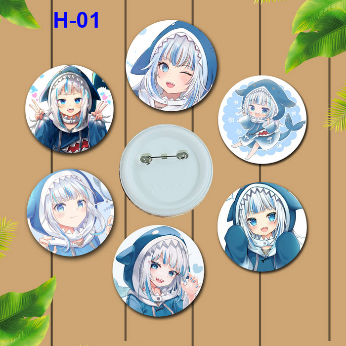 Huy hiệu anime Hololive Gawr Gura