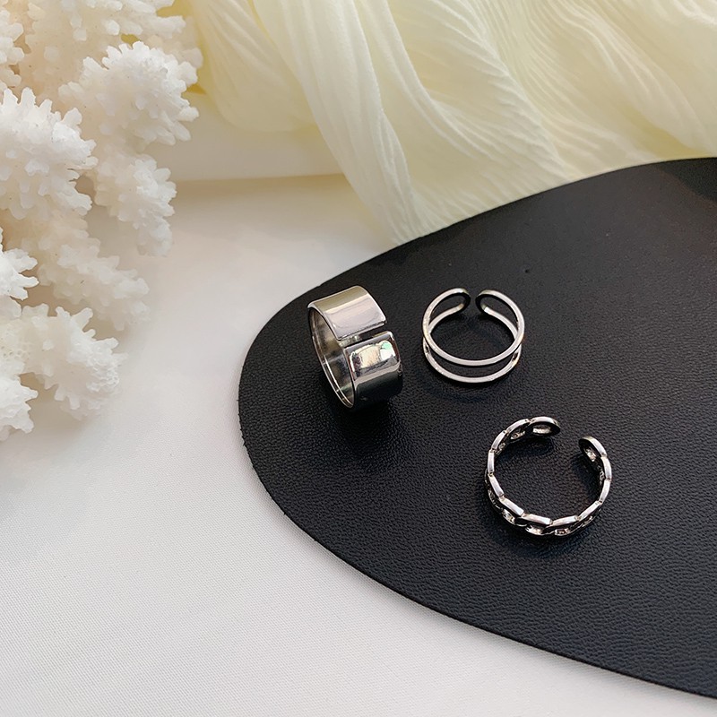 Sét 3 nhẫn phong cách,cá tính hiện đại