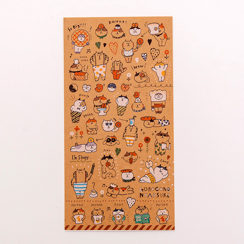 Sticker decal giấy kraft Retro vintage trang trí sổ scrapbook/ bullet journal