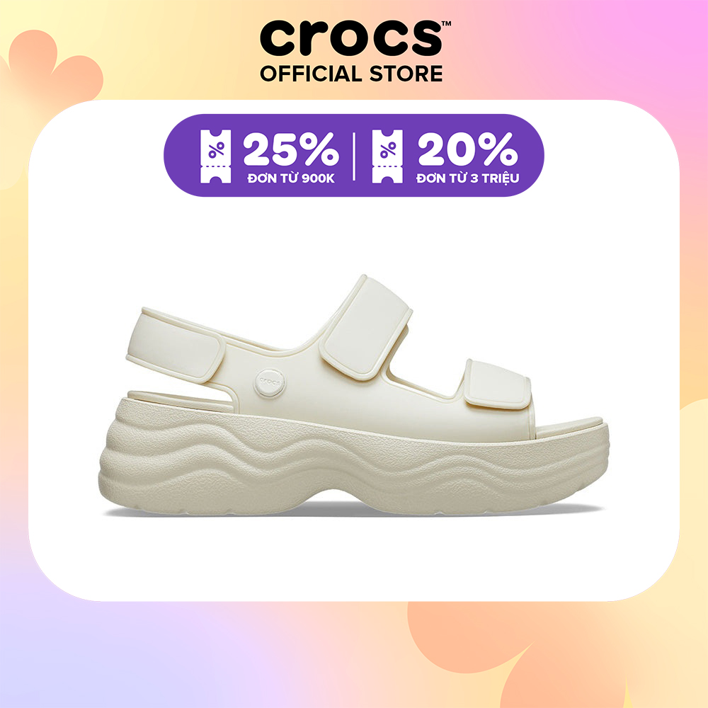 Xăng Đan Nữ Crocs Skyline - Bone