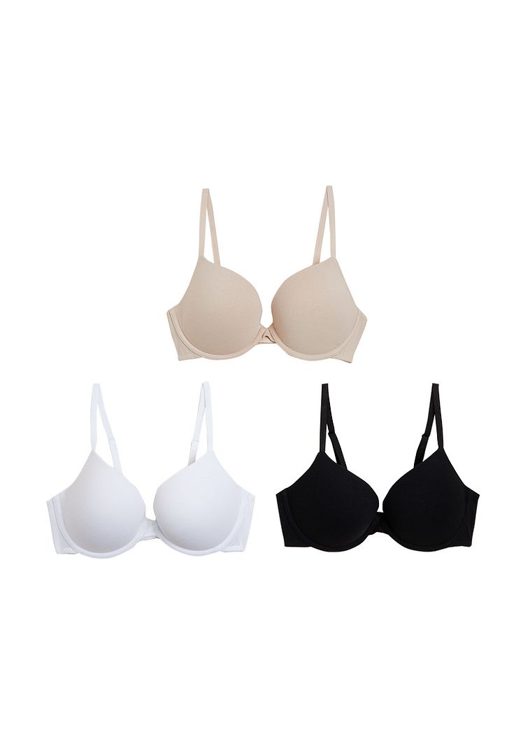 M&S 3pk Cotton Rich Underwired T-Shirt Bras A-E - T33/0322P