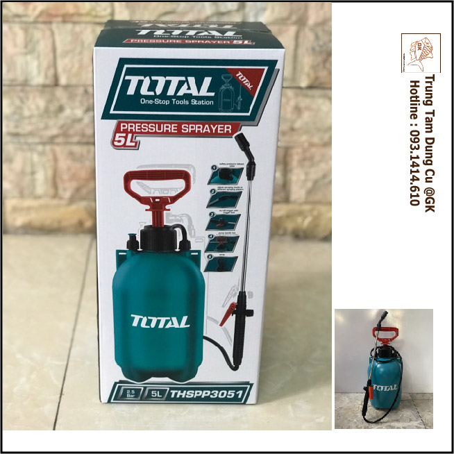 Bình xịt nước 5lit total thspp3051 loại tốt , trung tâm dụng cụ @gk shopcocachep
