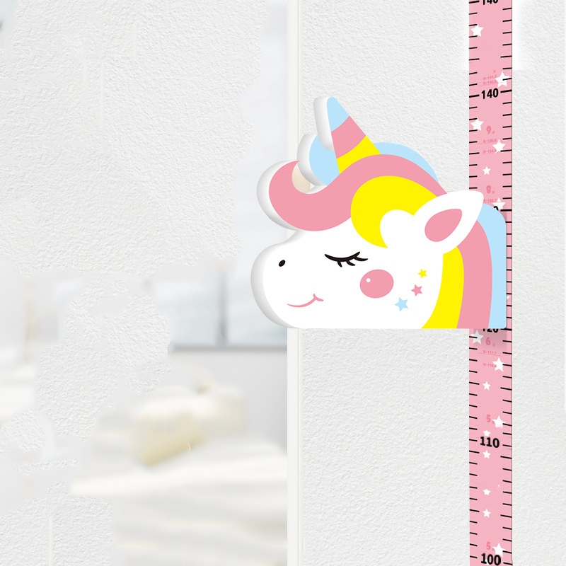 Thước đo chiều cao dán tường cho bé [Tặng kèm sticker trang trí]