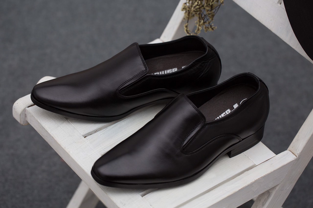 Giày lười da bò tăng chiều cao 7 cm mã HTT2