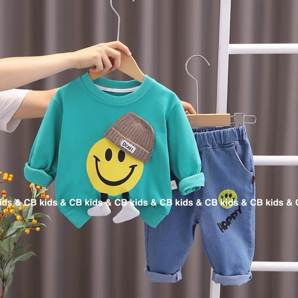 8-28kg bộ dài tay da cá quần jean cực chât