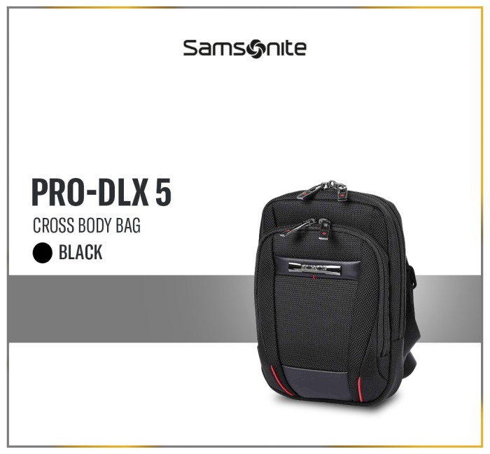 Samsonite Pro-DLX Tablet Crossover inch Black Bahan 97