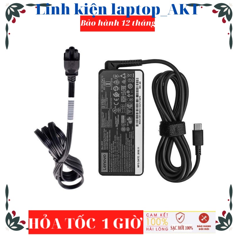 Sạc laptop lenovo 20v-2.25a-45w type c thinkpad e14 yoga t480 t580s e480 e580 x1 carbon 5th 6th gen x1 yoga 2nd 3rd gen