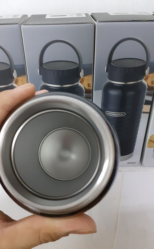 Bình Giữ Nhiệt Lock&Lock Wave Handle 900ml LHC4163BLK