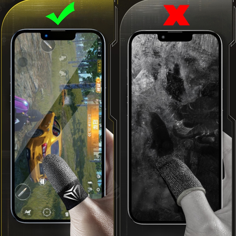 【Must-Have Accessories】 2 Pcs Game Fingertip Gloves Sweatproof Anti-slip Screen Finger Sleeve Breathable Gaming Fingertip Cover For Gamer.