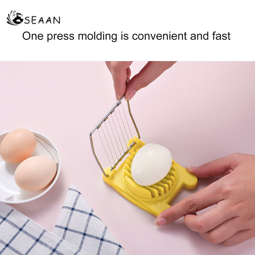 Home Kitchen Egg Cutter Stainless Steel Boiled Egg Slicer Multifunctional Egg Divider Creative Kitchen Accessories Gadget