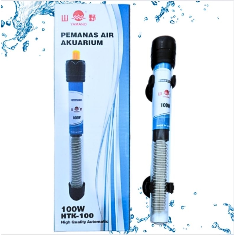 YAMANO HTK 50WATT 100WATT Pemanas Air Aquarium Heater Kaca