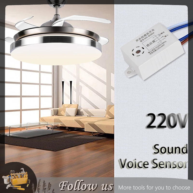 【FUN】 220V Voice Sensor Switch Indoor Intelligent Auto On Off Lights Switch Detector
