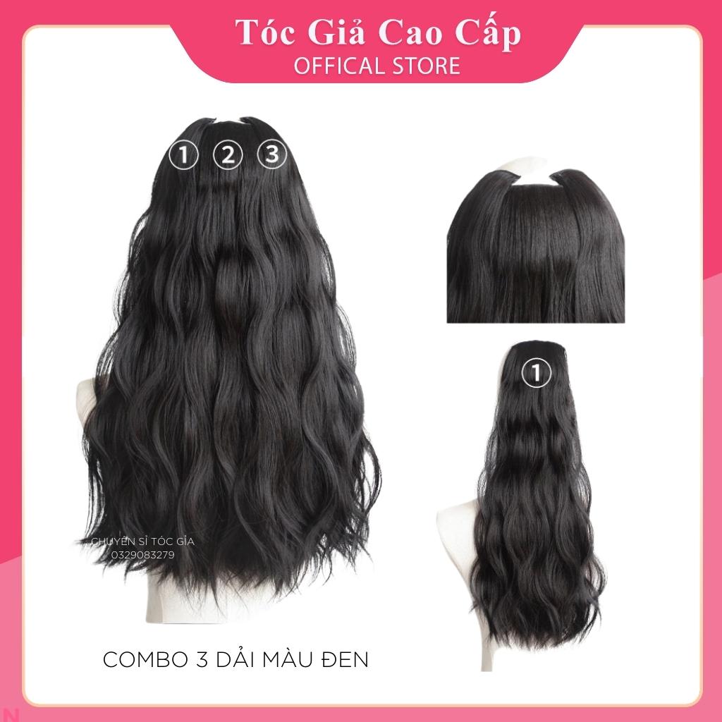 tóc giả kẹp ❤️FREESHIP❤️ combo 3 dãy kẹp xù dợn, 3KX