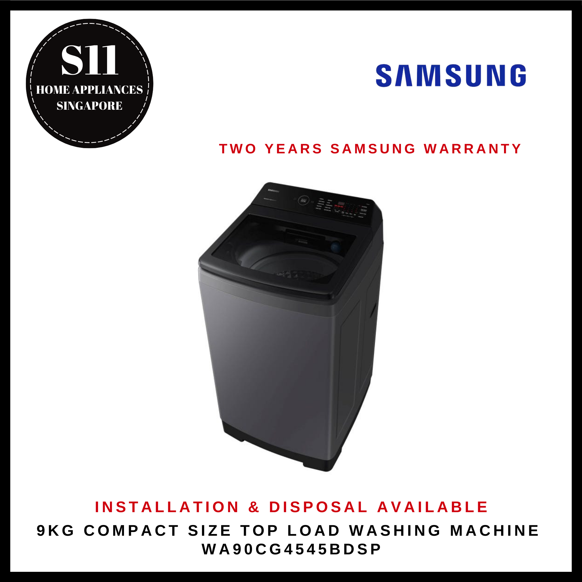 samsung washing machine top load 9 kg