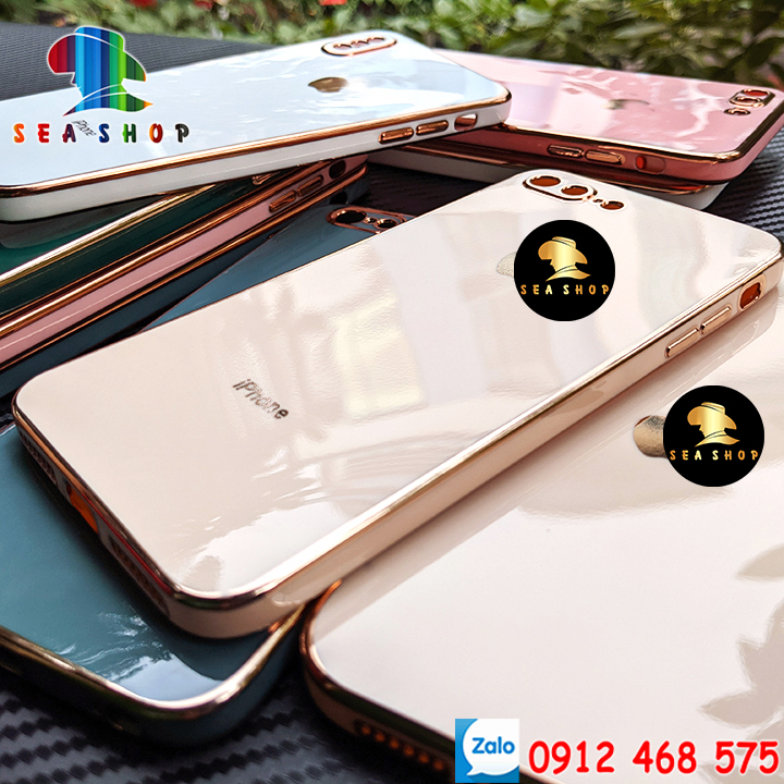 [ĐỘ iP12] Ốp lưng iphone 6, 6S - 6S Plus, iPhone 7, 7Plus,  - iPhone 8, 8Plus, iPhone X, XS, XS Max, 11 Pro Max, iPhone 12 Pro Max, iPhone 12 Mini - Nhựa dẻo -- VIỀN BÓNG -- Thiết kế viền vuông giống iPhone 12