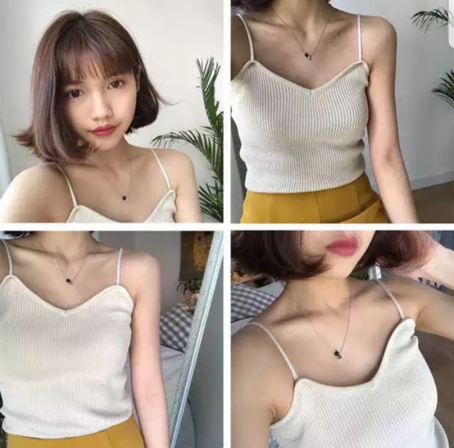 Áo Thun Hai Dây Nữ Tăm Sợi Bún