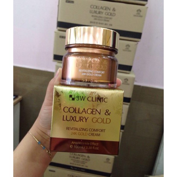 [Hoàn Tiền 8%]Serum dưỡng trắng da, giúp căng bóng da 3W Luxury Gold mẫu mới (chai 150ml)