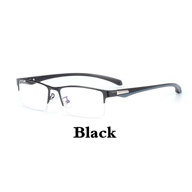 Multi Focus Reading Glasses Progressive Multifocal Lenses Half Rim Men Women Glasses Varifocal Square Diopter Glasses+Rx Farsighted PTQ