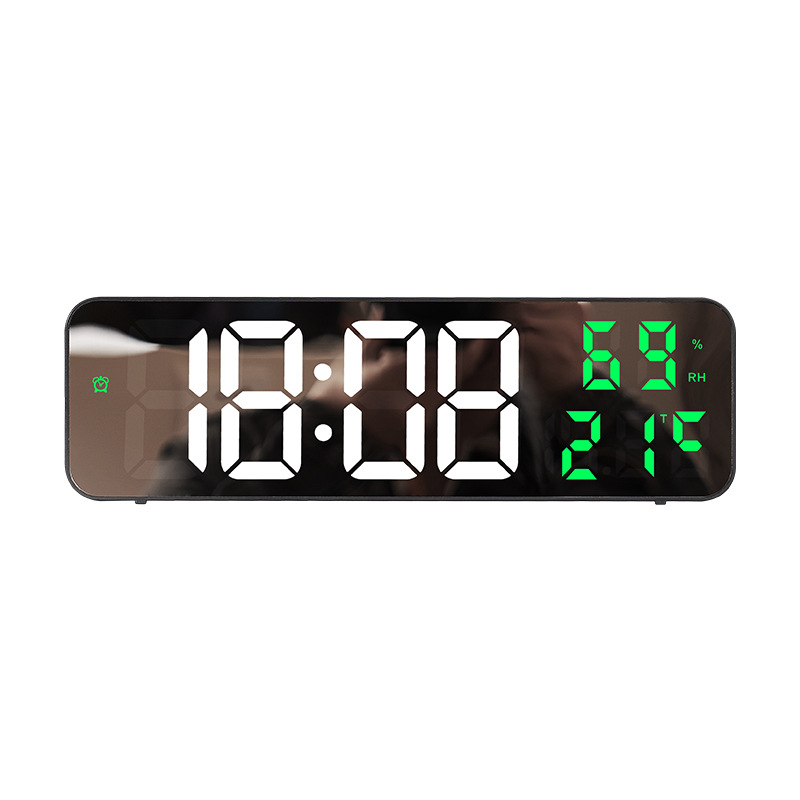 Clock Multi-functional LED alarm clock Simple mirror clock living room wall clock