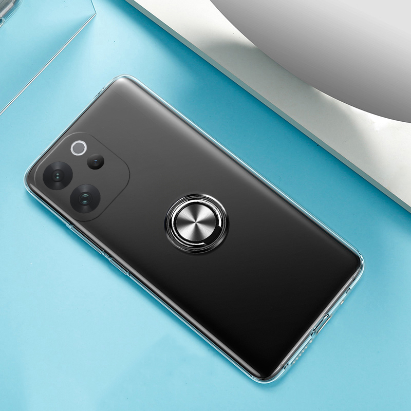 Phone case For VIVO V70 Back cover Ring Holder Phone Case Ultra Thin Transparent Car Navigation Silicone Clear Cases For Vivo V70 Cover cases.