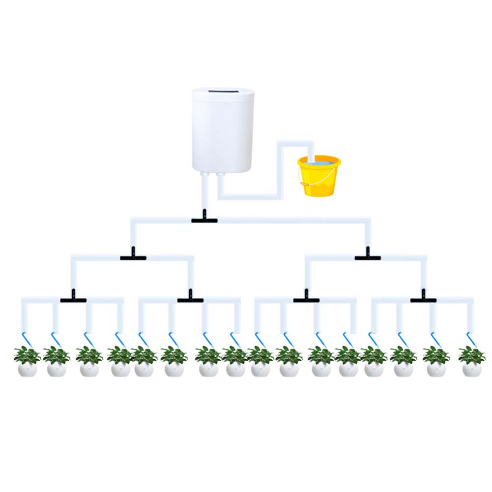 Bergamotsdv RS Home Automatic Watering System Indoor Intelligent Watering Timer With Water Pumps Plant Drip Irrigation Tool For Watering 16 Pots Flower Aug.
