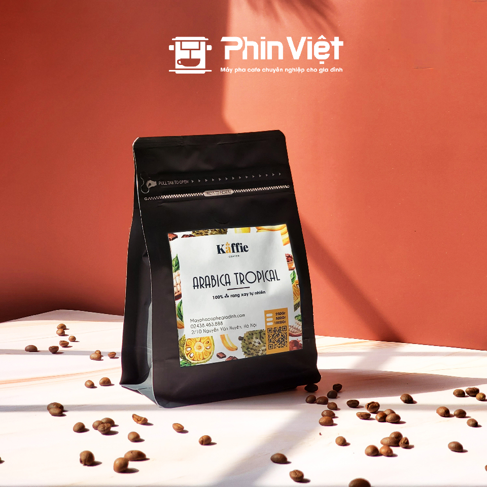 Cà phê hạt Kaffie Arabica Tropical - Cà phê nguyên chất rang mộc