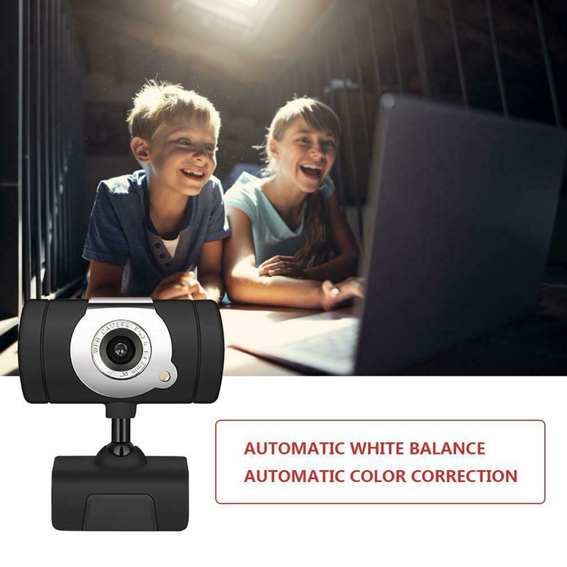 HXSJ A847 480P Webcam Manual Focus Computer Camera Built-In Sound Absorbing Microphone for Desktop Computer Laptop