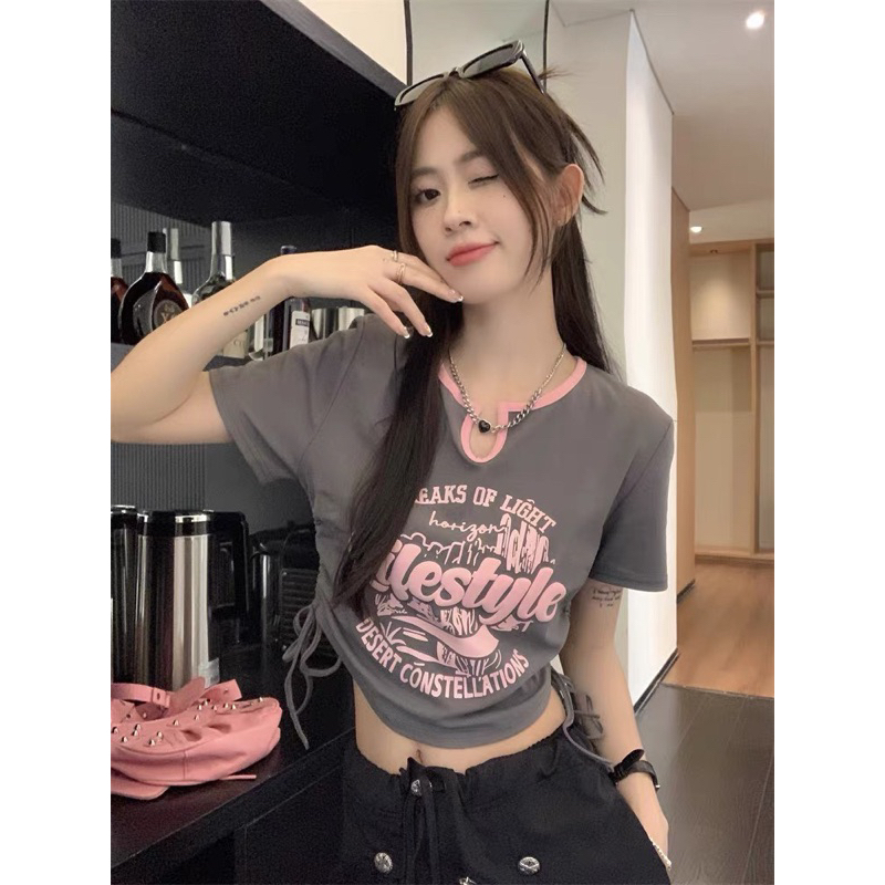 ÁO CROPTOP CỔ V VIỀN STYLE