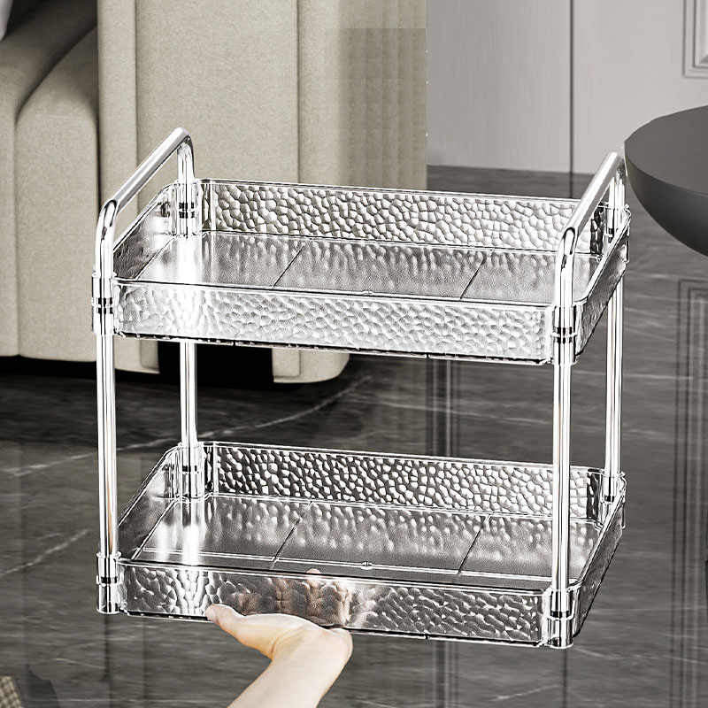 Water cup drain rack transparent double layer tray rack multi-functional kitchen cup holder cup storage rack simple