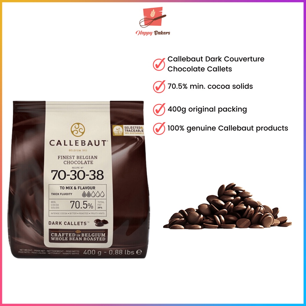 Callebaut 70-30-38 70.5% Dark Couverture Chocolate Callets