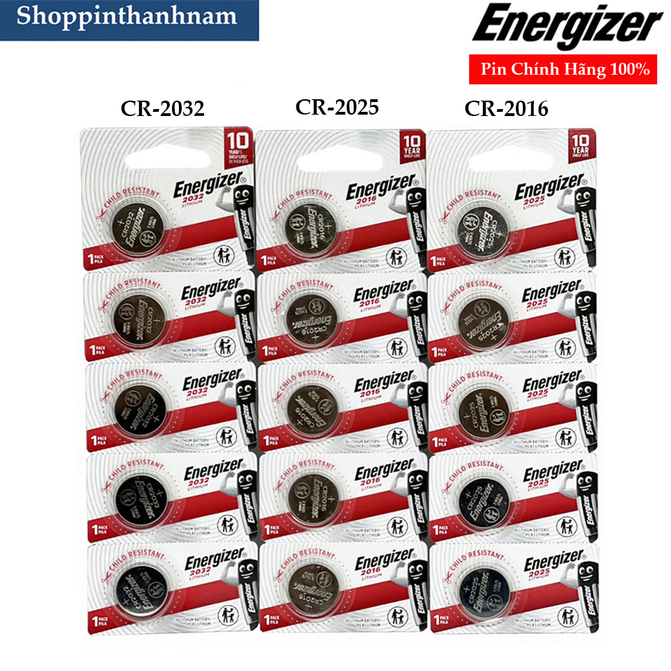 Pin CR2032 Energizer vỉ 5 viên chính hãng