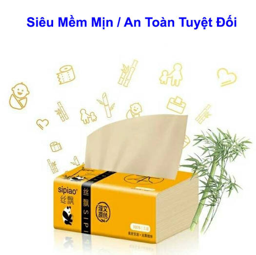 Hàng loại 1 - chất lượng siêu dai combo 10 gói giấy ăn gấu trúc dai mịn - ảnh sản phẩm 1