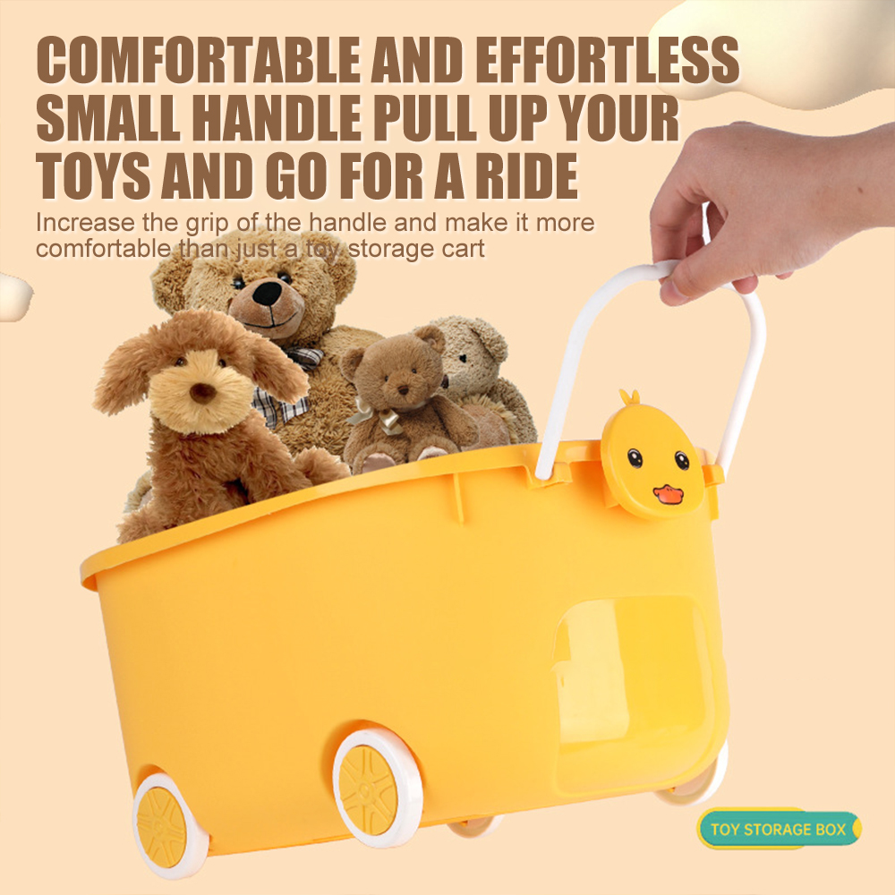 Đa chức năng Stackable lưu trữ đồ chơi hộp bánh xe container tổ chức gia dụng hoạt hình đồ ăn nhẹ túi đựng đồ lặt vặt đựng quần áo hộp đựng có nắp