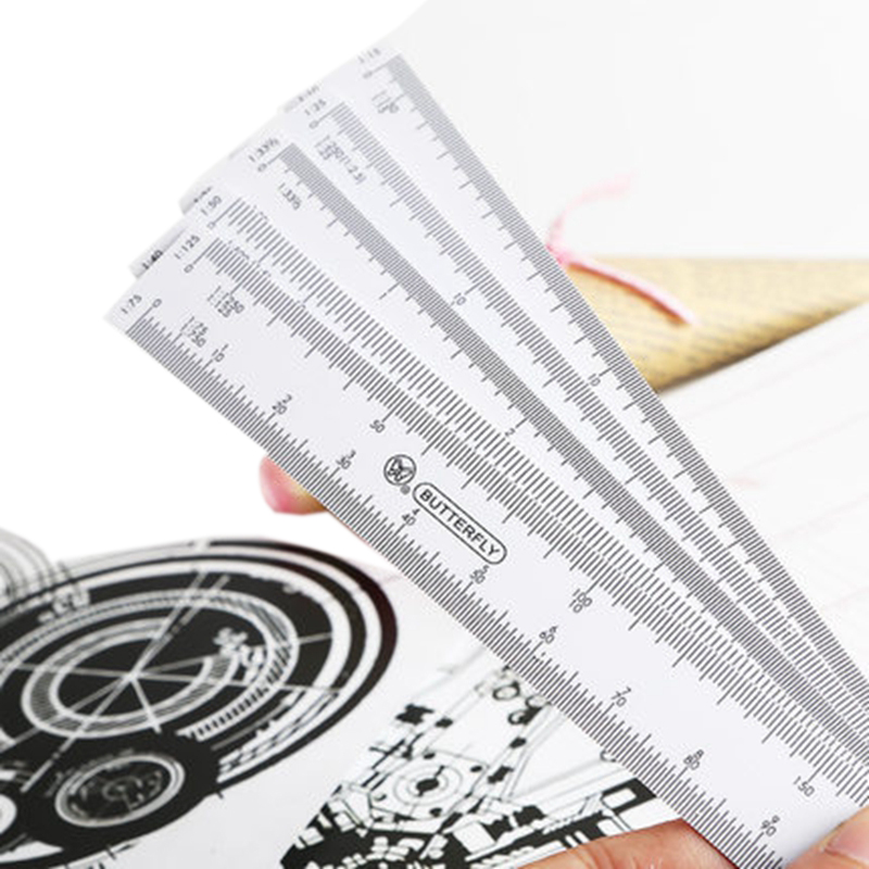 Butterfly Tech Scale Ruler 【Unique features】Butterfly Multifunctional Fan Shape Scale Ruler With 5 ...