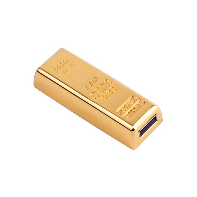 JASTER Gold Bar USB 2.0 Flash Drive 128GB Metal Bullion Cool Creative Gift Pen Drive 64GB Funny Business Gift Memory Stick 32GB. 
