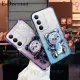 New Phone case Realme C71 C75 C75X Back cover with Gradient 3D Bear Folding Stand Bracket Luxury Slim 6D Plating Glitter Girls For Realme C75 C75X C71 case. 